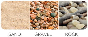 Sand, Gravel, Rock