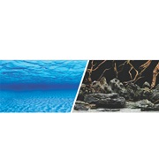 Marina Double Sided Aquarium Background, Sea Scape/Natural Mystic, 45.7 cm X 7.6 m (18" X25 ft)