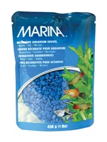 Marina Decorative Aquarium Gravel, Blue, 450 g (1 lb) 
