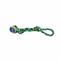 K9 Fitness by Zeus Rope Tug with Tennis Ball - 43.2 cm (17 in) 