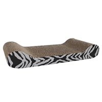 Catit Style Patterned Cat Scratcher with catnip - White Tiger, Lounge