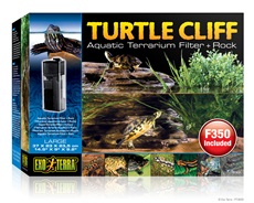 Exo Terra Turtle Cliff Aquatic Terrarium Filter + Rock Large