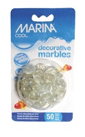 Marina Cool Clear  Decorative Marbles, 50 pieces
