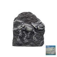 Marina Decorative Fossils,   Triceratop, Glow in the Dark 16 x 6.5 x 17cm (6.2” x 2.6” x 6.7”)