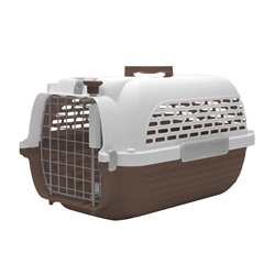 Dogit Voyageur Dog Carrier- Brown/White, Small (48.3 cm L x 32.6 cm W x 28 cm H / 19in x 12.8in x 11in)