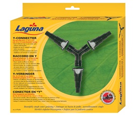 Laguna Y-connector supplied with 3 click-fit connectors, 3.17 cm (1 1/4”)