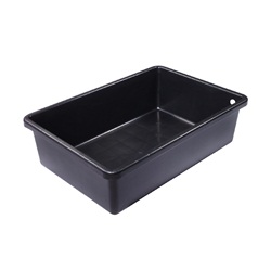 Laguna Rectangular Heavy Duty Black Plastic Basin, 105 cm x 72 cm x 30 cm (42" x 28.5" x 12"). Holds 227 litres of water.