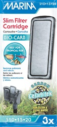 Marina Bio Carb Cartridge for Slim Filters, 3 pack