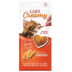 Catit Creamy Lickable Cat Treat - Chicken Flavour - 4 Pack